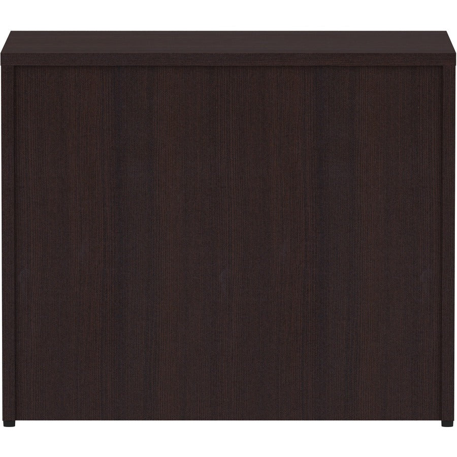 Lorell Essentials Series Box/Box/File Lateral File - 35.5" x 22"29.5" Lateral File, 1" Side Panel - 4 x File, Box Drawer(s) - Finish: Espresso Laminate