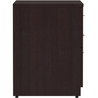 Lorell Essentials Series Box/Box/File Lateral File - 35.5" x 22"29.5" Lateral File, 1" Side Panel - 4 x File, Box Drawer(s) - Finish: Espresso Laminate
