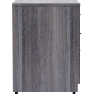Lorell Essentials Series Box/Box/File Lateral File - 35.5" x 22"29.5" Lateral File, 1" Top - 4 x File, Box Drawer(s) - Finish: Weathered Charcoal Laminate