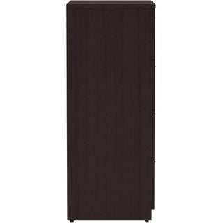 Lorell Essentials Series 4-Drawer Lateral File - 35.5" x 22"54.8" Lateral File, 1" Top - 4 x File Drawer(s) - Finish: Espresso Laminate
