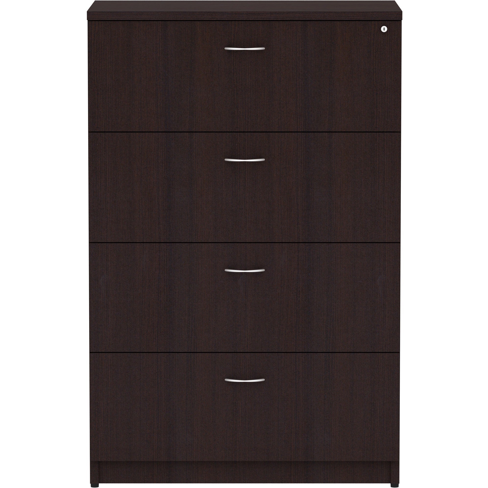 lorell-essentials-series-4-drawer-lateral-file-355-x-22548-lateral-file-1-top-4-x-file-drawers-finish-espresso-laminate_llr18274 - 2