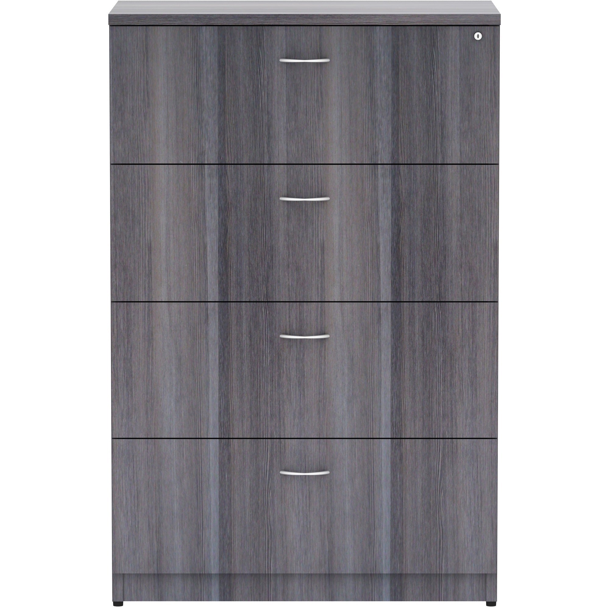 lorell-essentials-series-4-drawer-lateral-file-355-x-22548-lateral-file-1-top-4-x-file-drawers-finish-weathered-charcoal-laminate_llr69624 - 2