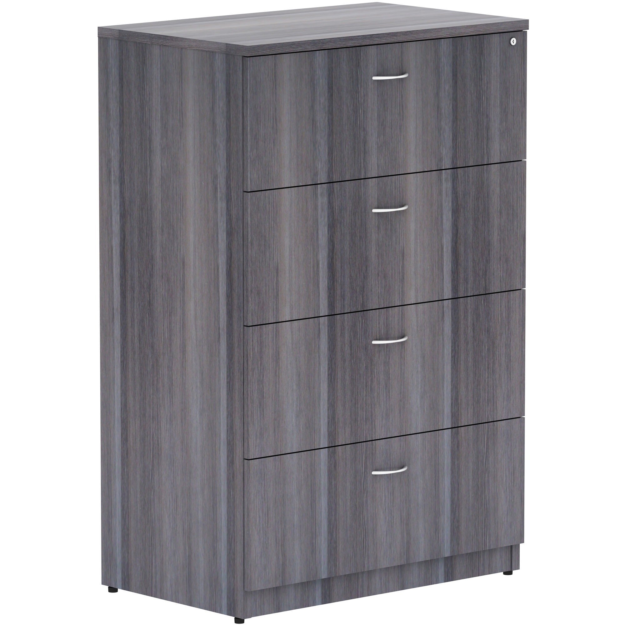 lorell-essentials-series-4-drawer-lateral-file-355-x-22548-lateral-file-1-top-4-x-file-drawers-finish-weathered-charcoal-laminate_llr69624 - 1