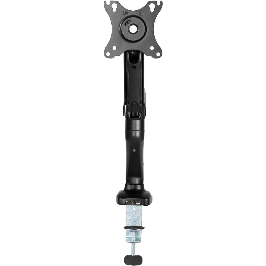 Lorell Mounting Arm for Monitor - Black - Height Adjustable - 1 Display(s) Supported - 14.30 lb Load Capacity - 75 x 75, 100 x 100 - 1 Each