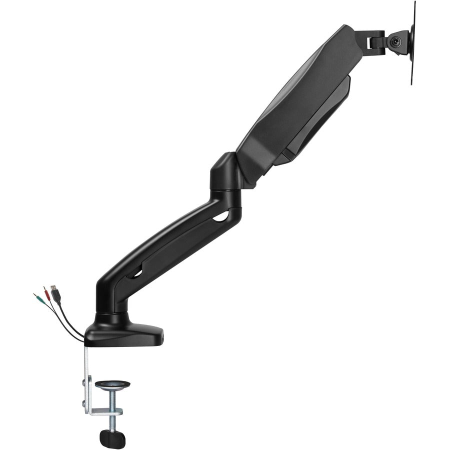 Lorell Mounting Arm for Monitor - Black - Height Adjustable - 1 Display(s) Supported - 14.30 lb Load Capacity - 75 x 75, 100 x 100 - 1 Each