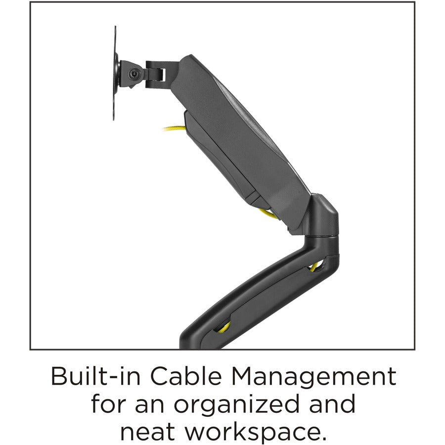 Lorell Mounting Arm for Monitor - Black - Height Adjustable - 1 Display(s) Supported - 14.30 lb Load Capacity - 75 x 75, 100 x 100 - 1 Each