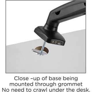 lorell-mounting-arm-for-monitor-black-height-adjustable-1-displays-supported-1430-lb-load-capacity-75-x-75-100-x-100-1-each_llr99800 - 2