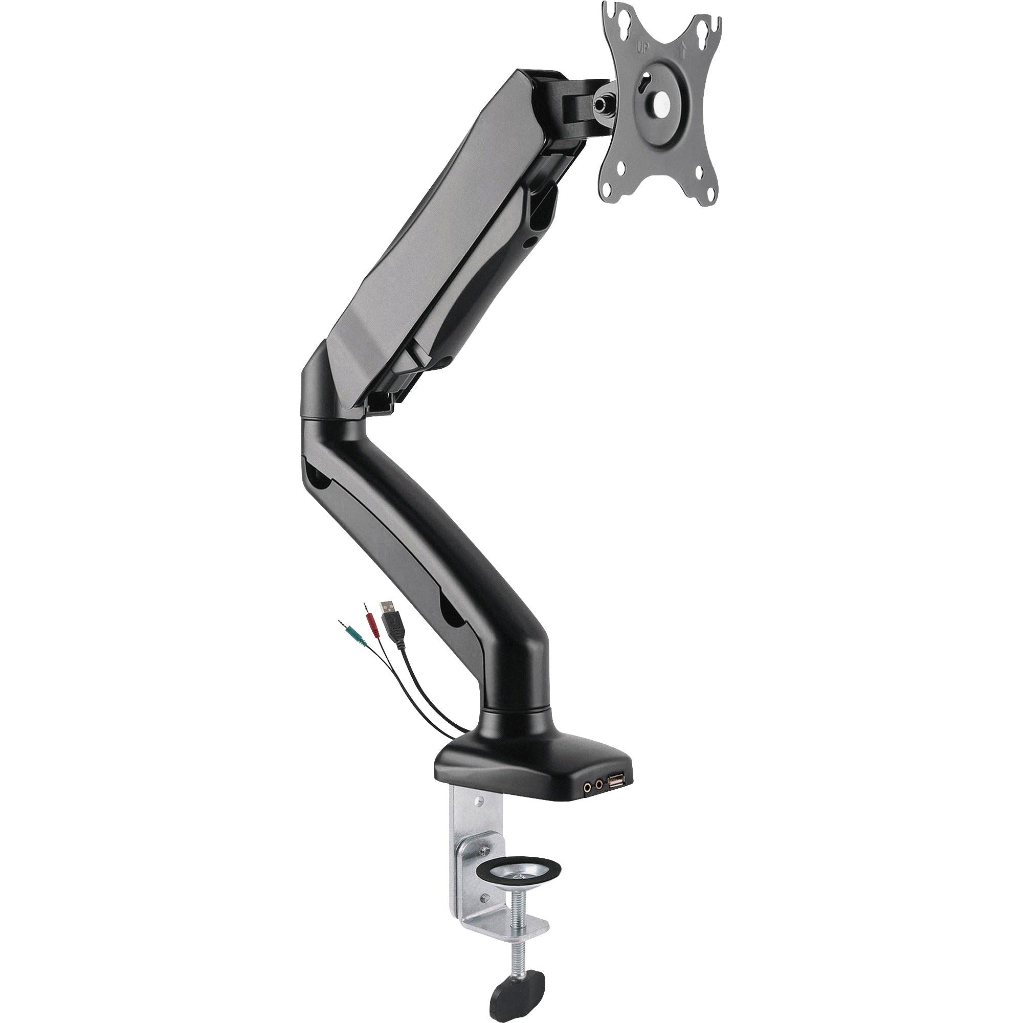 lorell-mounting-arm-for-monitor-black-height-adjustable-1-displays-supported-1430-lb-load-capacity-75-x-75-100-x-100-1-each_llr99800 - 1