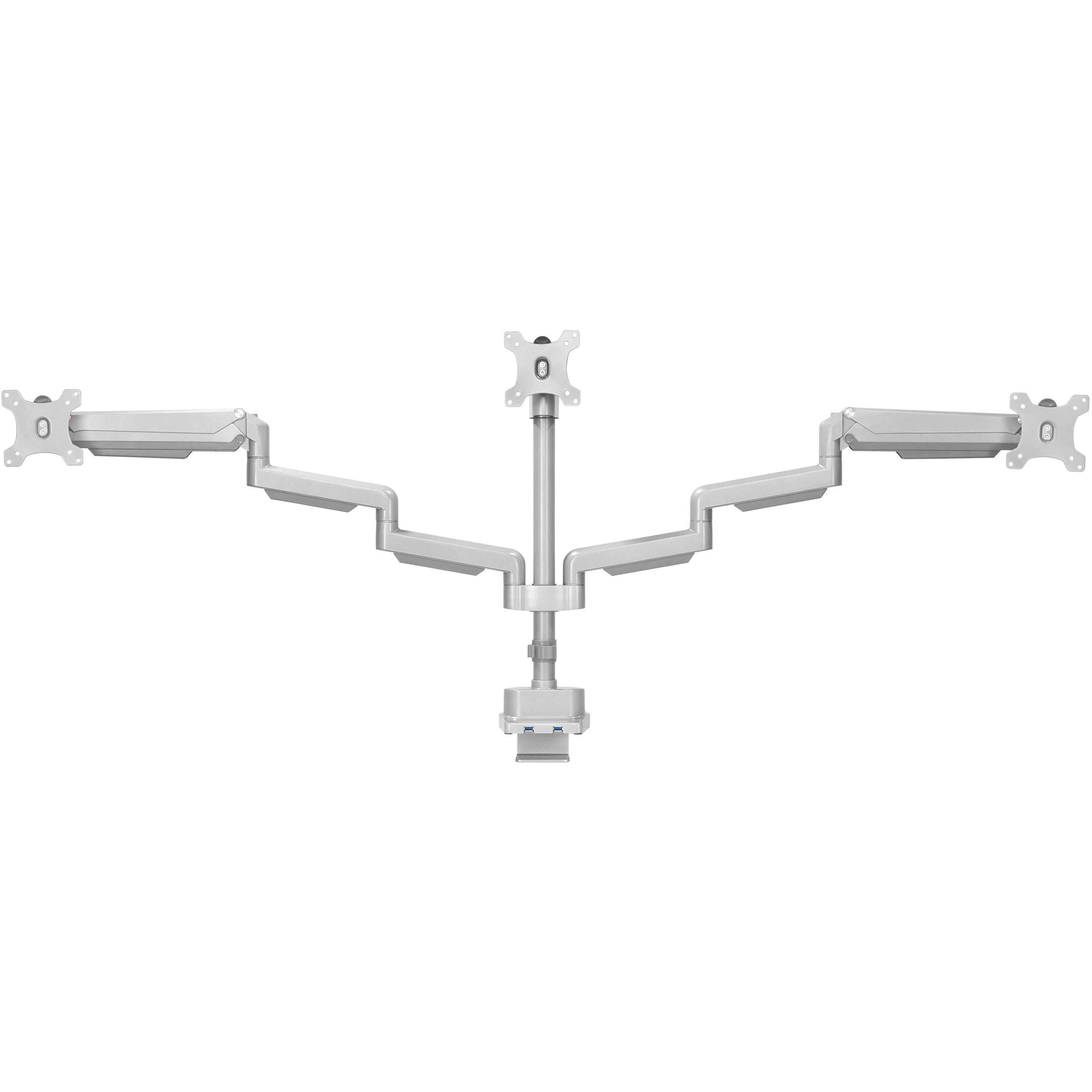 lorell-mounting-arm-for-monitor-gray-height-adjustable-3-displays-supported-1540-lb-load-capacity-75-x-75-100-x-100-1-each_llr99804 - 2