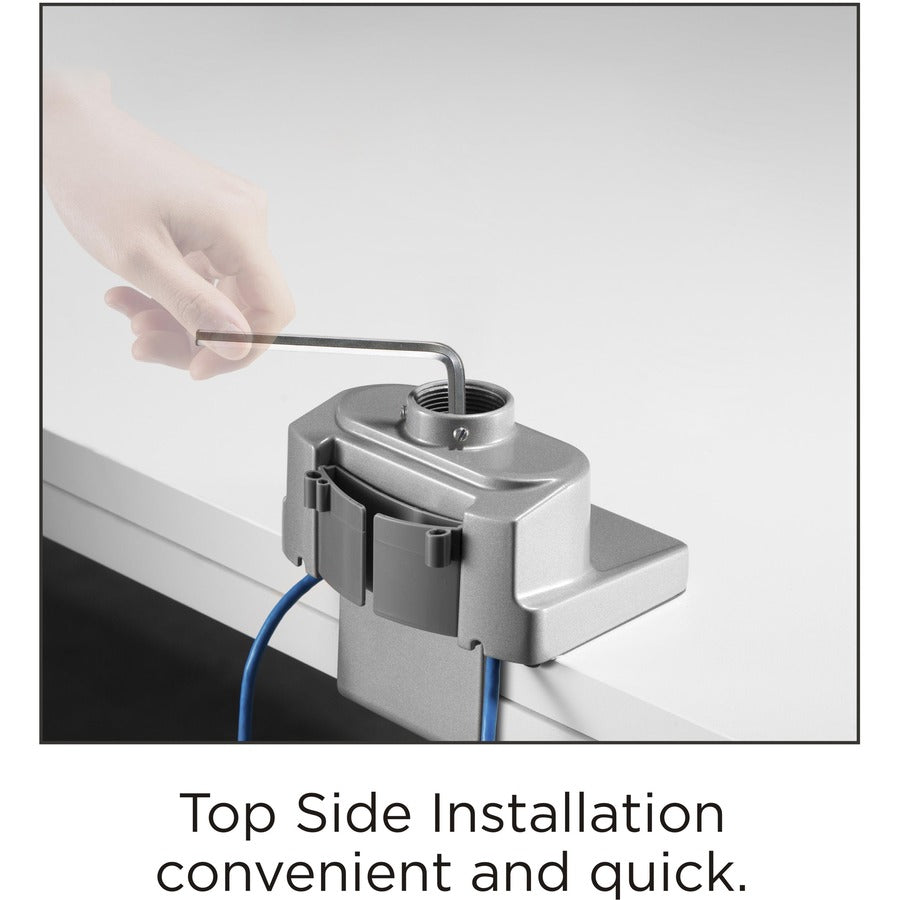 Lorell Mounting Arm for Monitor - Gray - Height Adjustable - 3 Display(s) Supported - 15.40 lb Load Capacity - 75 x 75, 100 x 100 - 1 Each