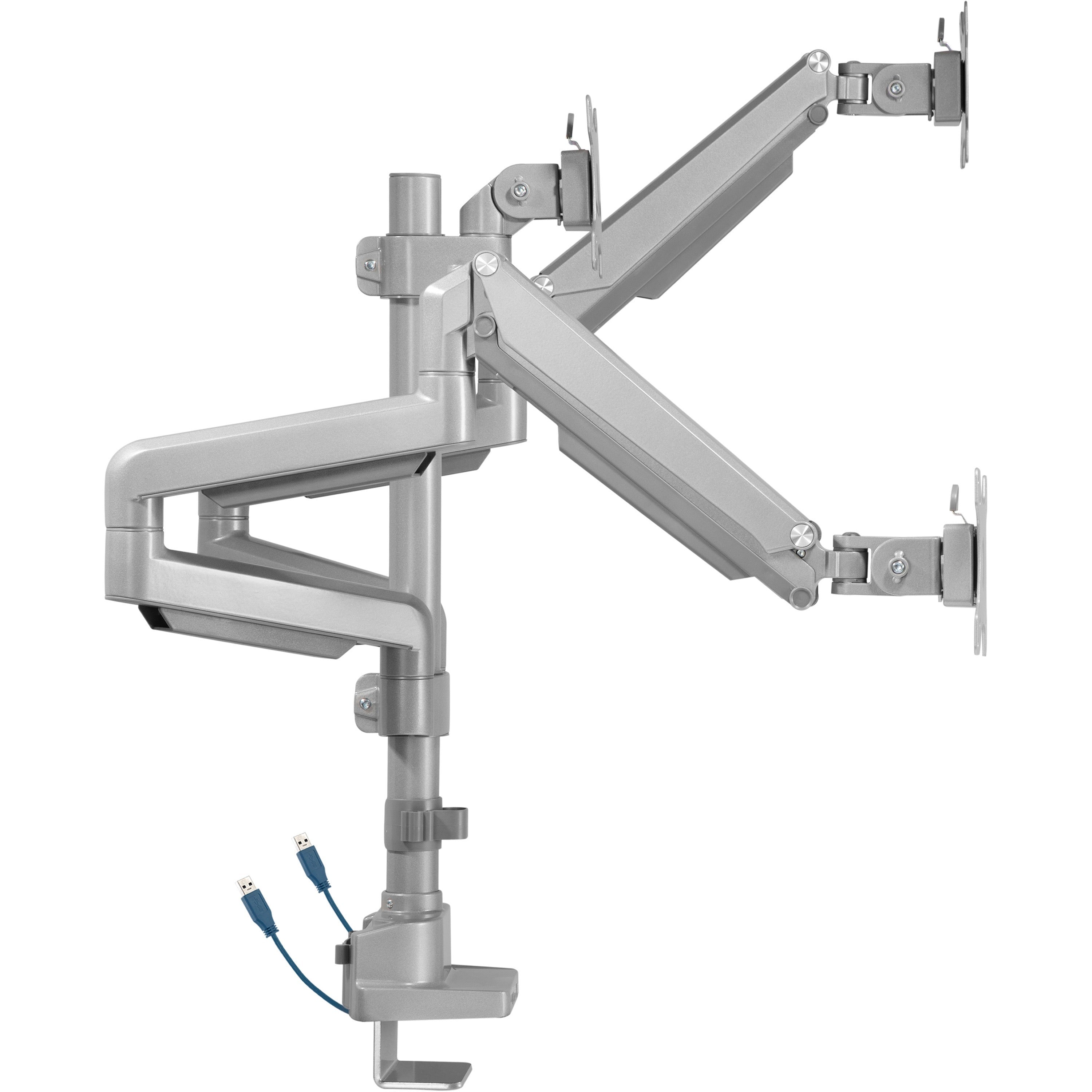 lorell-mounting-arm-for-monitor-gray-height-adjustable-3-displays-supported-1540-lb-load-capacity-75-x-75-100-x-100-1-each_llr99804 - 3