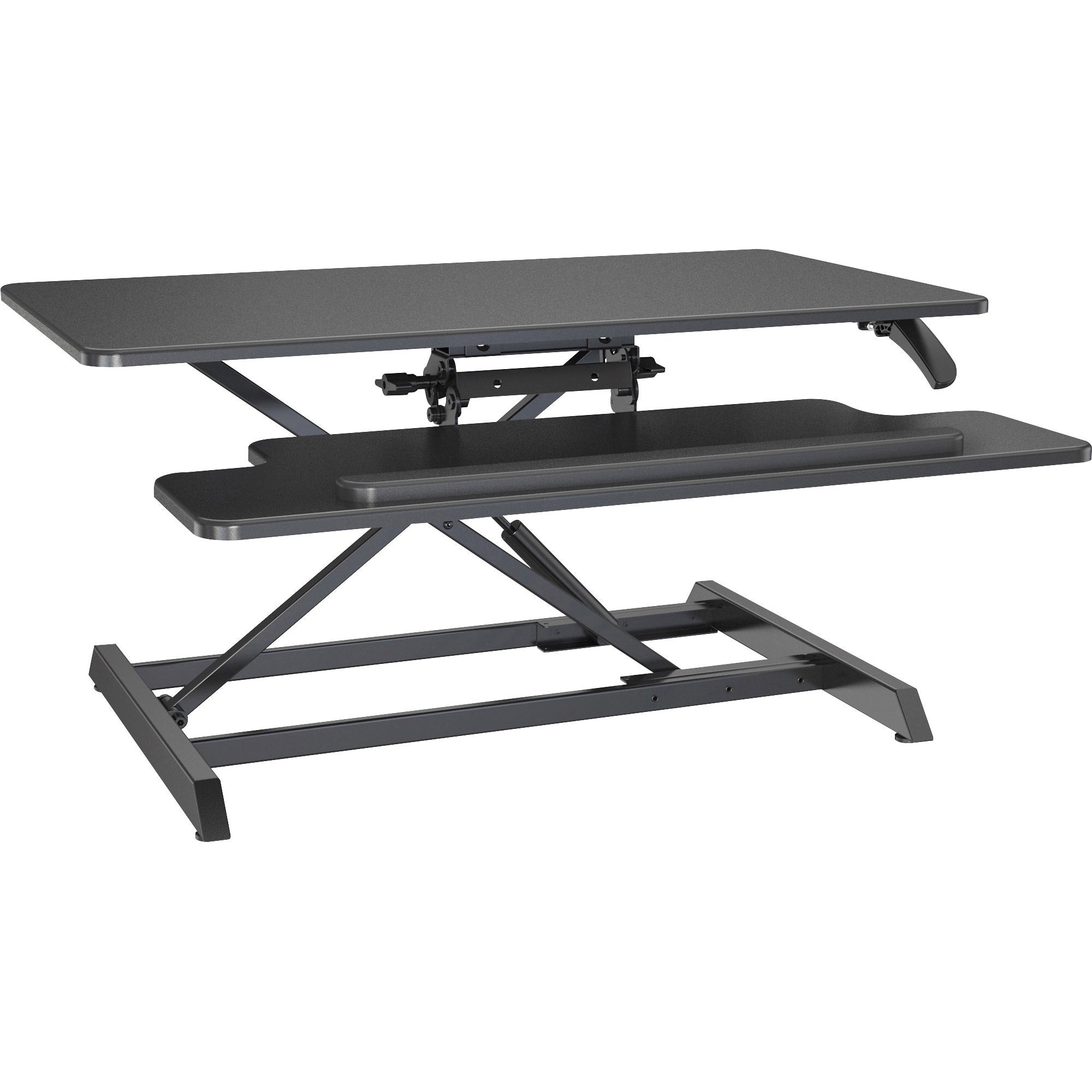 lorell-large-monitor-desk-riser-3740-lb-load-capacity-196-height-x-354-width-x-193-depth-desk-polyvinyl-chloride-pvc-medium-density-fiberboard-mdf-black_llr99555 - 1