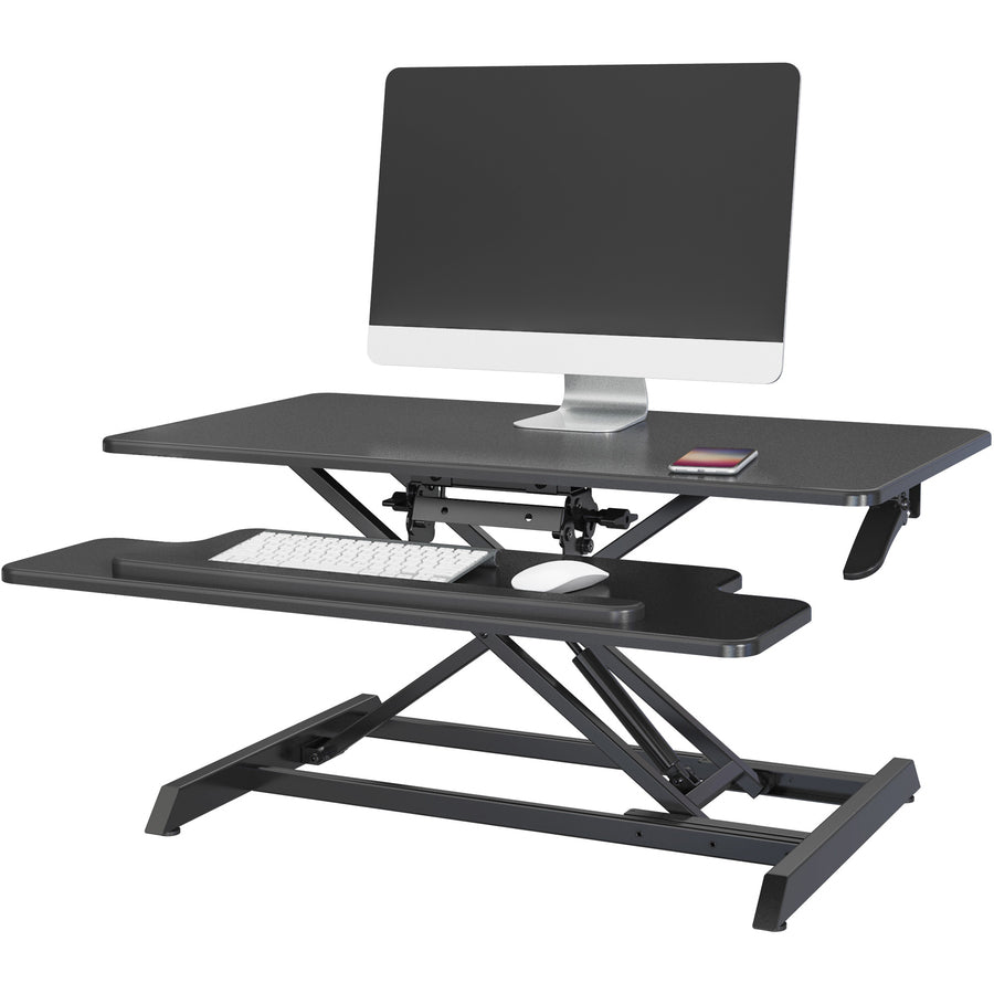 lorell-large-monitor-desk-riser-3740-lb-load-capacity-196-height-x-354-width-x-193-depth-desk-polyvinyl-chloride-pvc-medium-density-fiberboard-mdf-black_llr99555 - 8