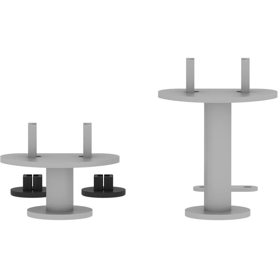 Lorell Adaptable Panel System Straight Connector Set - Steel - Silver