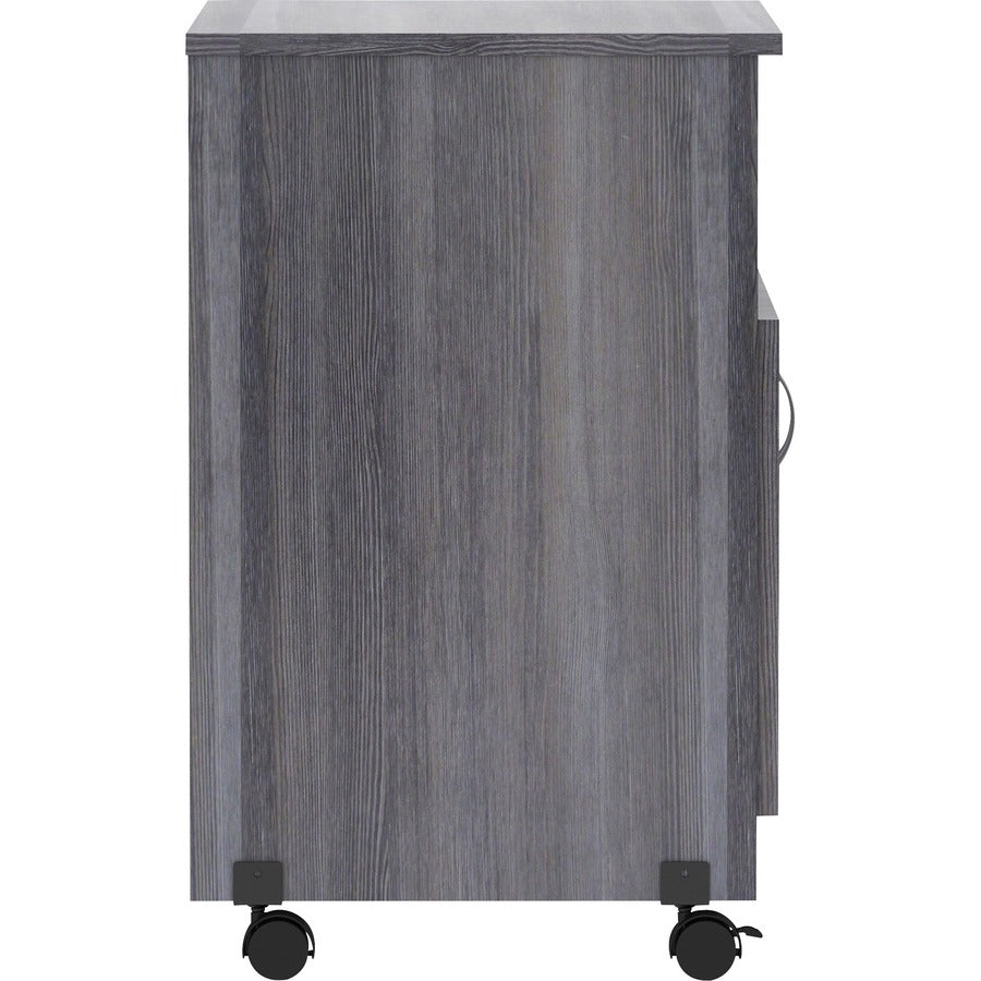 Lorell Mobile Machine Stand with Shelf - 30.5" Height x 28" Width x 19.8" Depth - Countertop - Weathered Charcoal