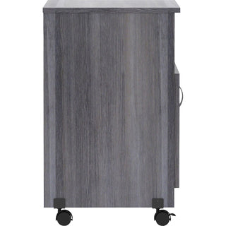 Lorell Mobile Machine Stand with Shelf - 30.5" Height x 28" Width x 19.8" Depth - Countertop - Weathered Charcoal