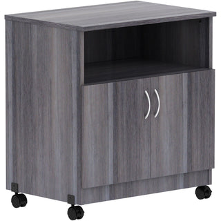 lorell-mobile-machine-stand-with-shelf-305-height-x-28-width-x-198-depth-countertop-weathered-charcoal_llr69627 - 1