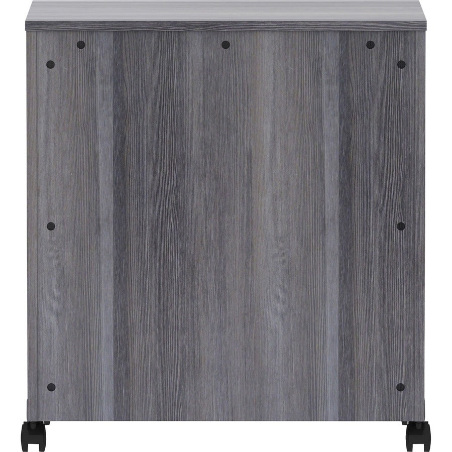 Lorell Mobile Machine Stand with Shelf - 30.5" Height x 28" Width x 19.8" Depth - Countertop - Weathered Charcoal