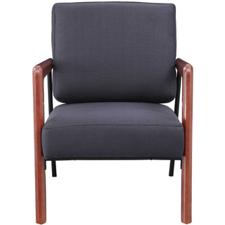 lorell-upholstered-rubber-wood-lounge-chair-black-fabric-seat-fabric-back-black-1-each_llr67000 - 2