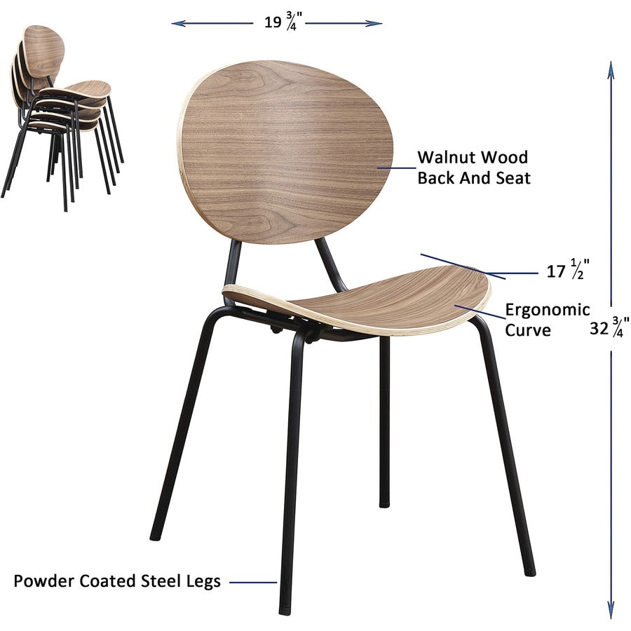 lorell-bentwood-cafe-chairs-plywood-seat-plywood-back-metal-powder-coated-steel-frame-walnut-2-carton_llr42962 - 7