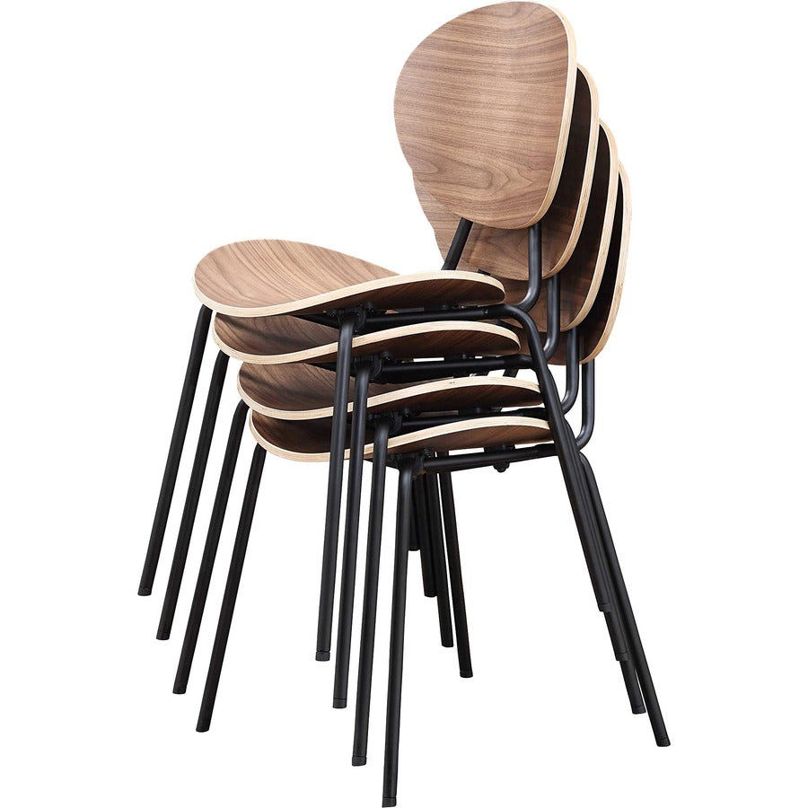 lorell-bentwood-cafe-chairs-plywood-seat-plywood-back-metal-powder-coated-steel-frame-walnut-2-carton_llr42962 - 6
