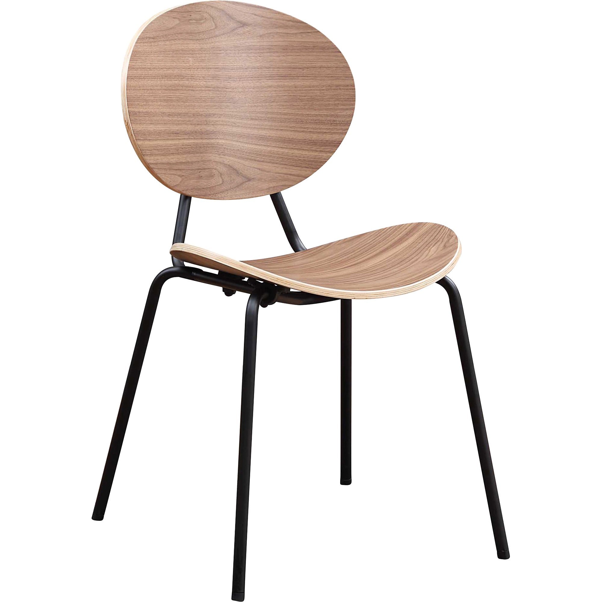 lorell-bentwood-cafe-chairs-plywood-seat-plywood-back-metal-powder-coated-steel-frame-walnut-2-carton_llr42962 - 1
