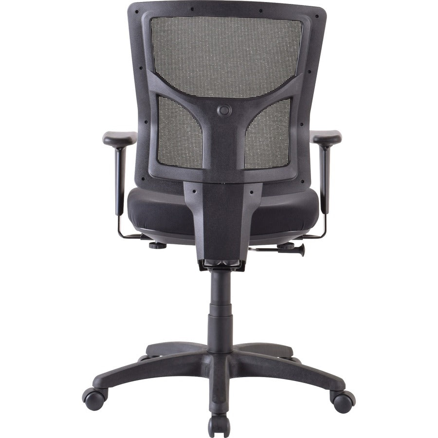 Lorell Conjure Executive Mid-back Swivel/Tilt Task Chair - Fabric Seat - Mid Back - Black - 1 Each