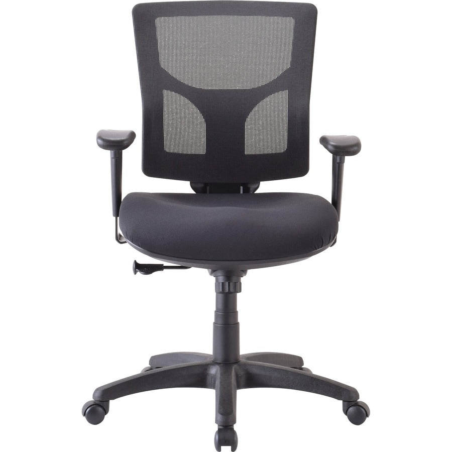 Lorell Conjure Executive Mid-back Swivel/Tilt Task Chair - Fabric Seat - Mid Back - Black - 1 Each