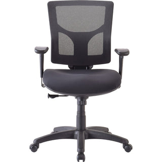 Lorell Conjure Executive Mid-back Swivel/Tilt Task Chair - Fabric Seat - Mid Back - Black - 1 Each