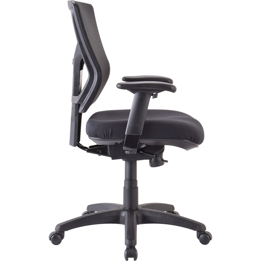 Lorell Conjure Executive Mid-back Swivel/Tilt Task Chair - Fabric Seat - Mid Back - Black - 1 Each