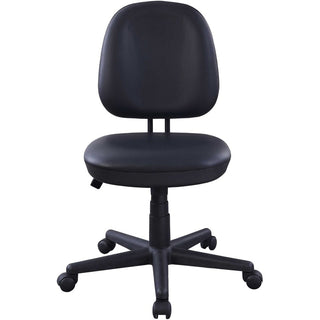 Lorell Vinyl Contoured Task Chair - Vinyl Seat - Vinyl Back - 5-star Base - Black - Plastic - 1 Each