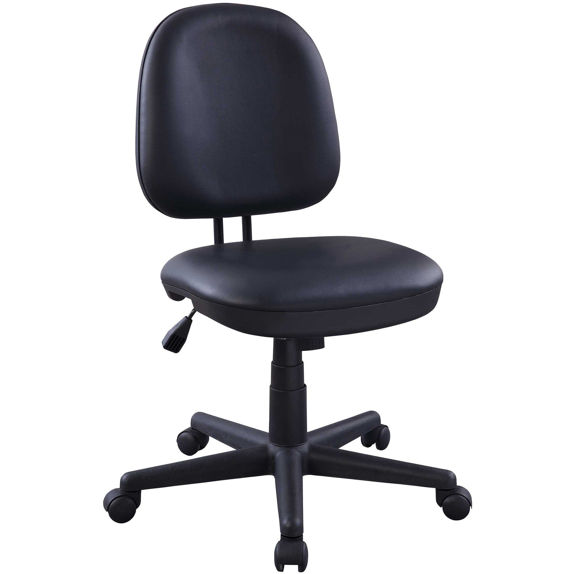 lorell-vinyl-contoured-task-chair-vinyl-seat-vinyl-back-5-star-base-black-plastic-1-each_llr84875 - 1