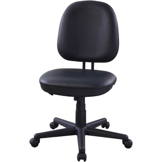 Lorell Vinyl Contoured Task Chair - Vinyl Seat - Vinyl Back - 5-star Base - Black - Plastic - 1 Each