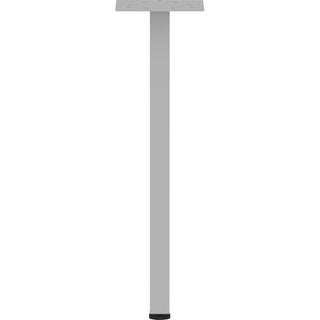 Lorell Relevance Series Offset Square Leg - Powder Coated Silver Square Leg Base - 28.50" Height x 7.87" Width - Assembly Required - 1 Each