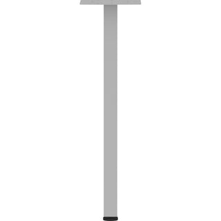 Lorell Relevance Series Offset Square Leg - Powder Coated Silver Square Leg Base - 28.50" Height x 7.87" Width - Assembly Required - 1 Each