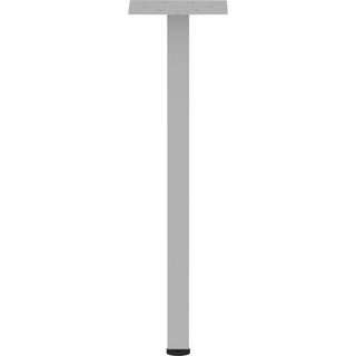 Lorell Relevance Series Offset Square Leg - Powder Coated Silver Square Leg Base - 28.50" Height x 7.87" Width - Assembly Required - 1 Each