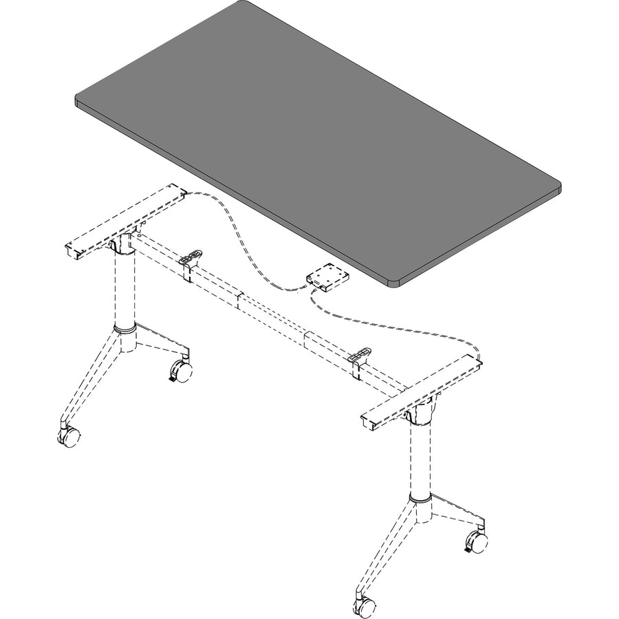 lorell-training-tabletop-for-table-topgray-rectangle-top-60-table-top-length-x-30-table-top-width-x-1-table-top-thickness-assembly-required-1-each_llr62558 - 3