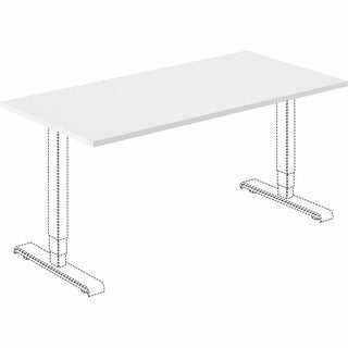 Lorell Training Tabletop - For - Table TopWhite Rectangle Top - 60" Table Top Length x 30" Table Top Width x 1" Table Top Thickness - Assembly Required - 1 Each