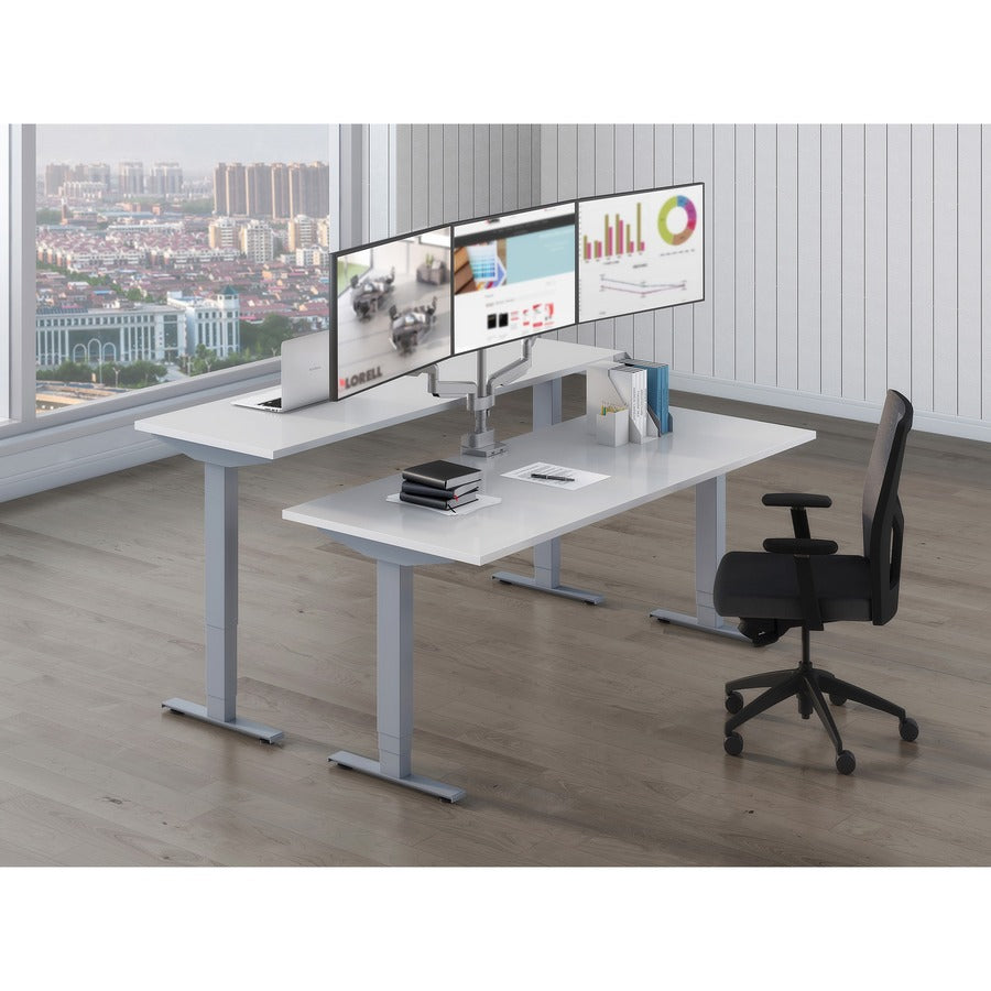 Lorell Training Tabletop - For - Table TopGray Rectangle Top - 72" Table Top Length x 24" Table Top Width x 1" Table Top Thickness - Assembly Required - 1 Each