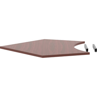 Lorell Relevance Series Curve Worksurface for 120 Workstations - For - Table TopMahogany Rectangle Top - Contemporary Style - 47.25" Table Top Length x 34.13" Table Top Width x 1" Table Top Thickness - Assembly Required - 1 Each