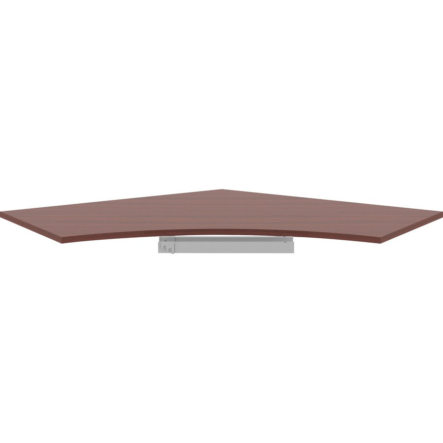Lorell Relevance Series Curve Worksurface for 120 Workstations - For - Table TopMahogany Rectangle Top - Contemporary Style - 47.25" Table Top Length x 34.13" Table Top Width x 1" Table Top Thickness - Assembly Required - 1 Each
