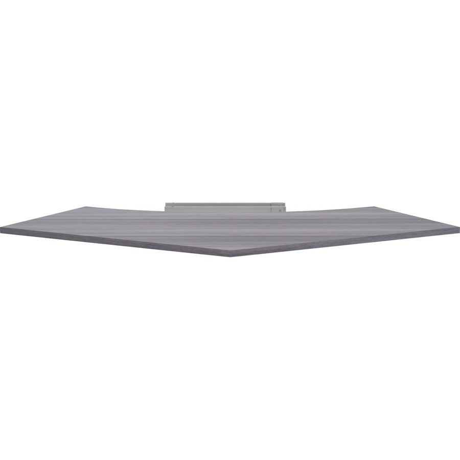 Lorell Relevance Series Curve Worksurface for 120 Workstations - For - Table TopWeathered Charcoal Laminate Rectangle Top - Contemporary Style - 47.25" Table Top Length x 34.13" Table Top Width x 1" Table Top Thickness - Assembly Required - 1 Each