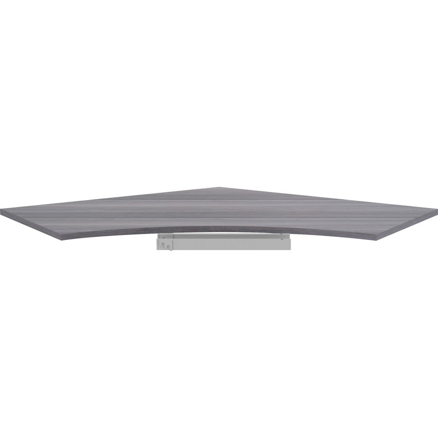 Lorell Relevance Series Curve Worksurface for 120 Workstations - For - Table TopWeathered Charcoal Laminate Rectangle Top - Contemporary Style - 47.25" Table Top Length x 34.13" Table Top Width x 1" Table Top Thickness - Assembly Required - 1 Each