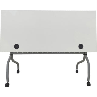 Lorell Flip Top Training Table - For - Table TopWhite Rectangle Top - Silver Folding Base - 4 Legs - 23.60" Table Top Length x 48" Table Top Width - 29.50" Height - Assembly Required - 1 Each