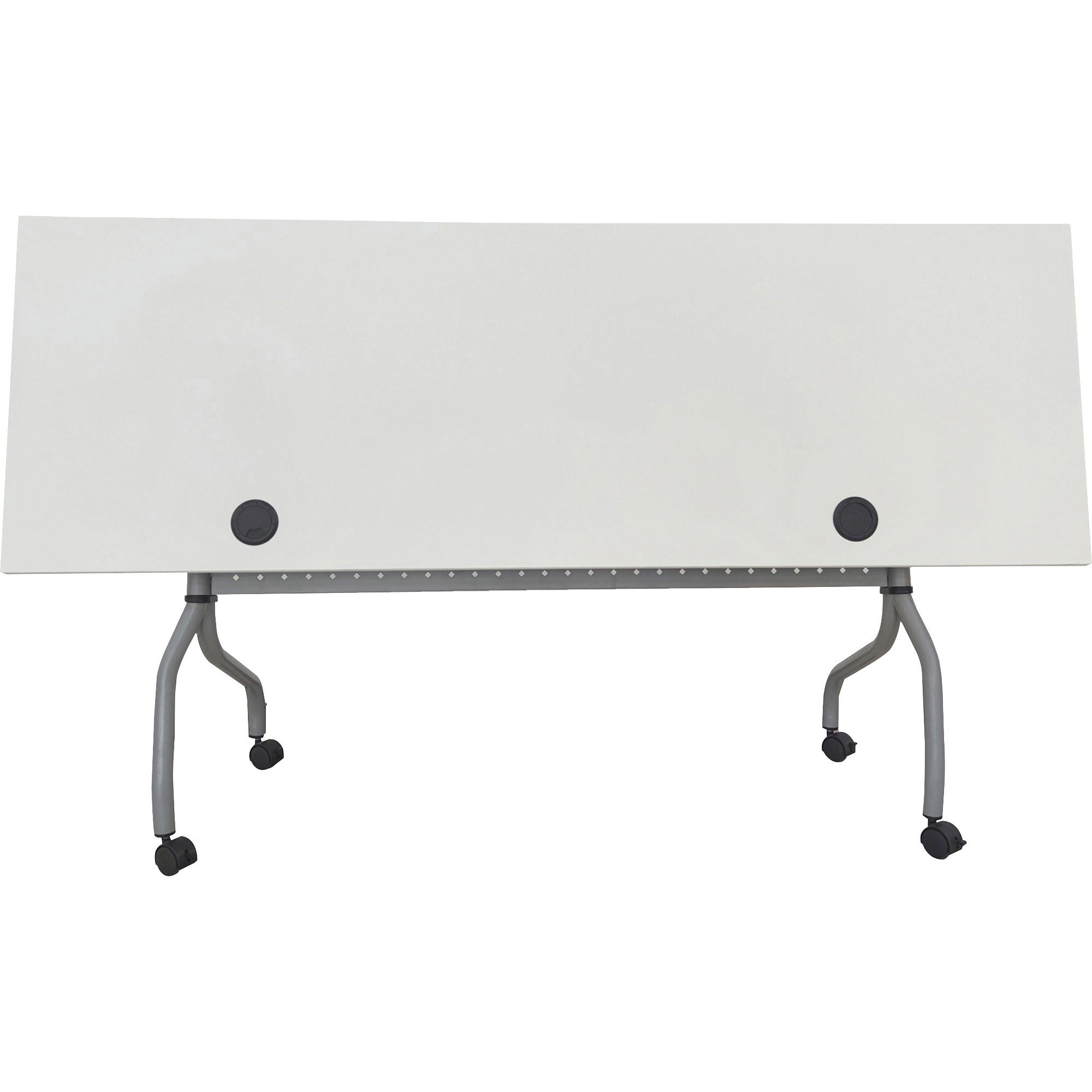 lorell-flip-top-training-table-for-table-topwhite-top-silver-base-4-legs-2360-table-top-length-x-72-table-top-width-2950-height-assembly-required-1-each_llr60743 - 6