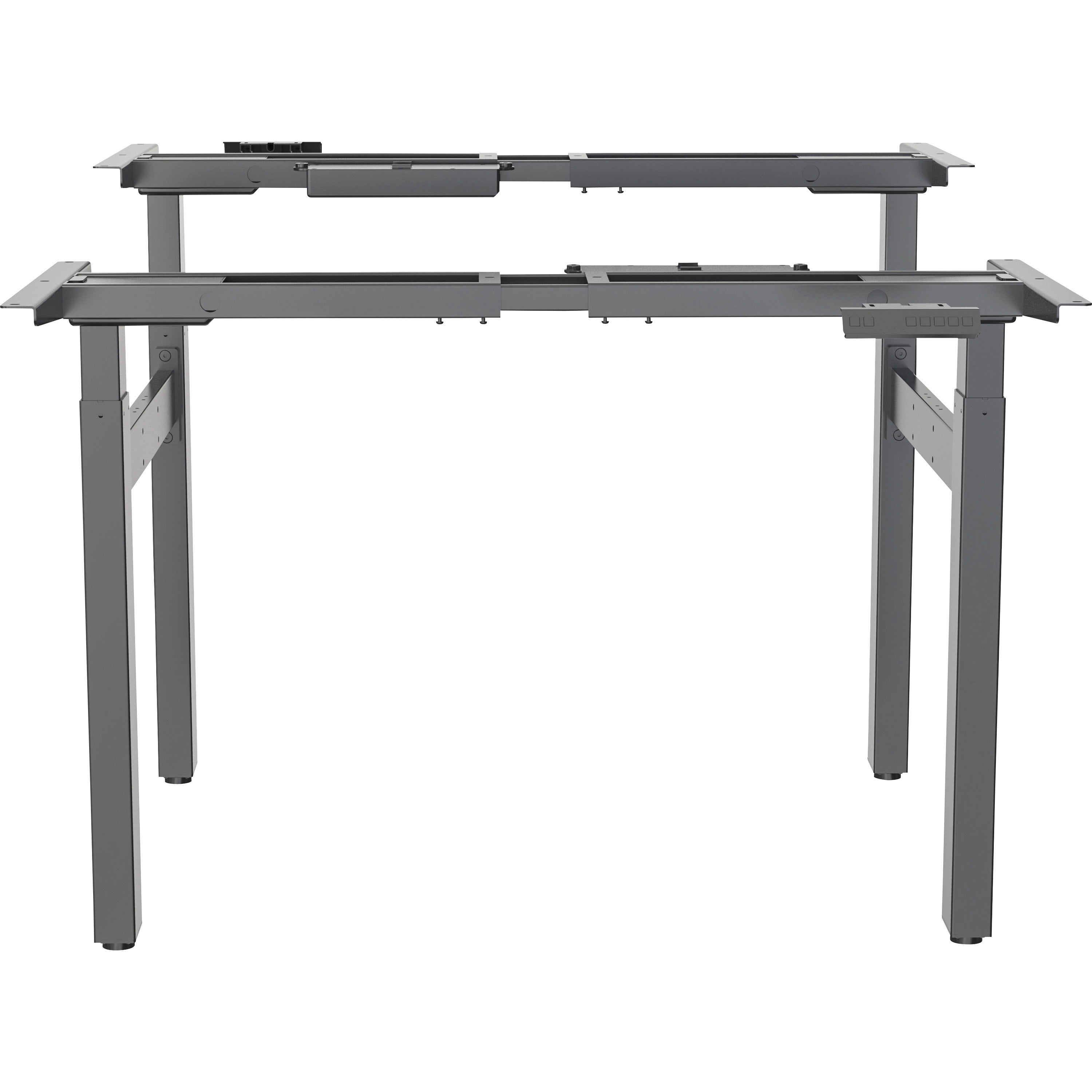 lorell-2-tier-sit-stand-double-base-220-lb-capacity-2830-to-46-adjustment-71-height-x-4250-width-x-22-depth-assembly-required-1-each_llr25959 - 1