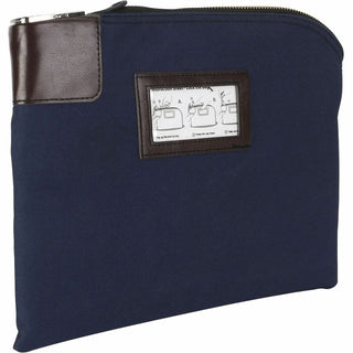 Sparco Locking Currency Bag - 8.50" Width x 11" Length - Navy - 1/Pack - Coin, Currency, Document