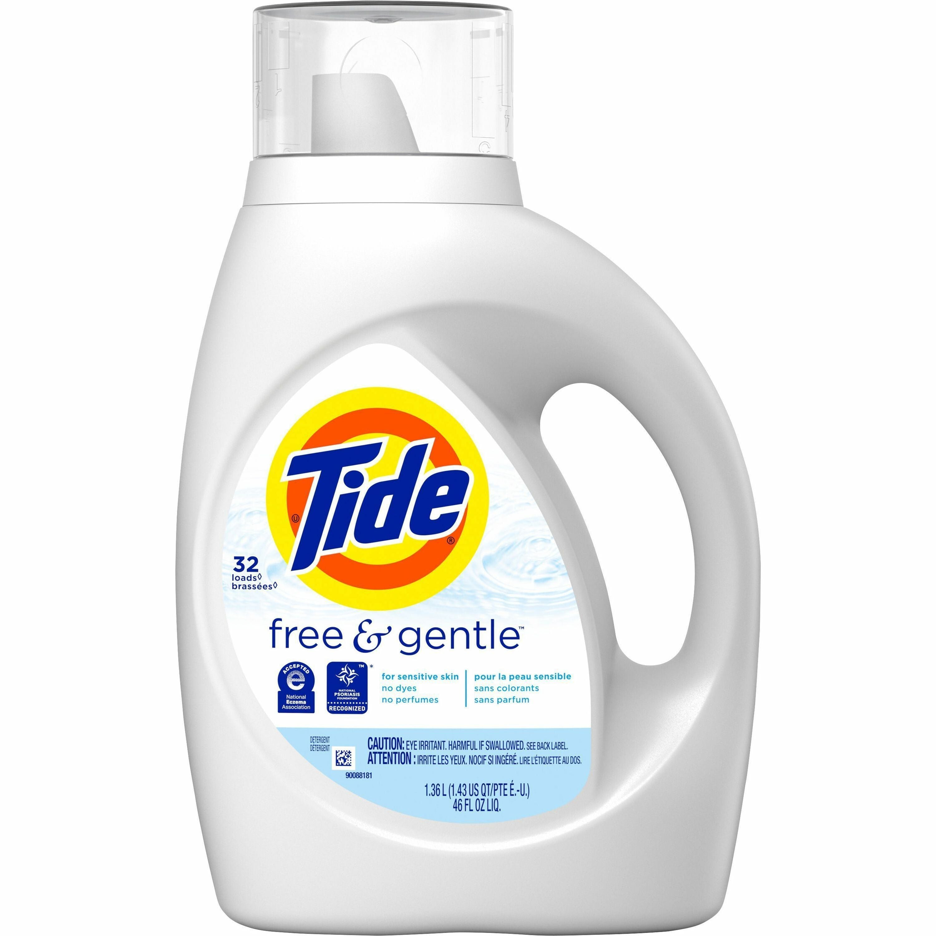 tide-free-&-gentle-detergent-46-fl-oz-14-quart-1-bottle-hypoallergenic-dye-free-fragrance-free_pgc41823 - 1