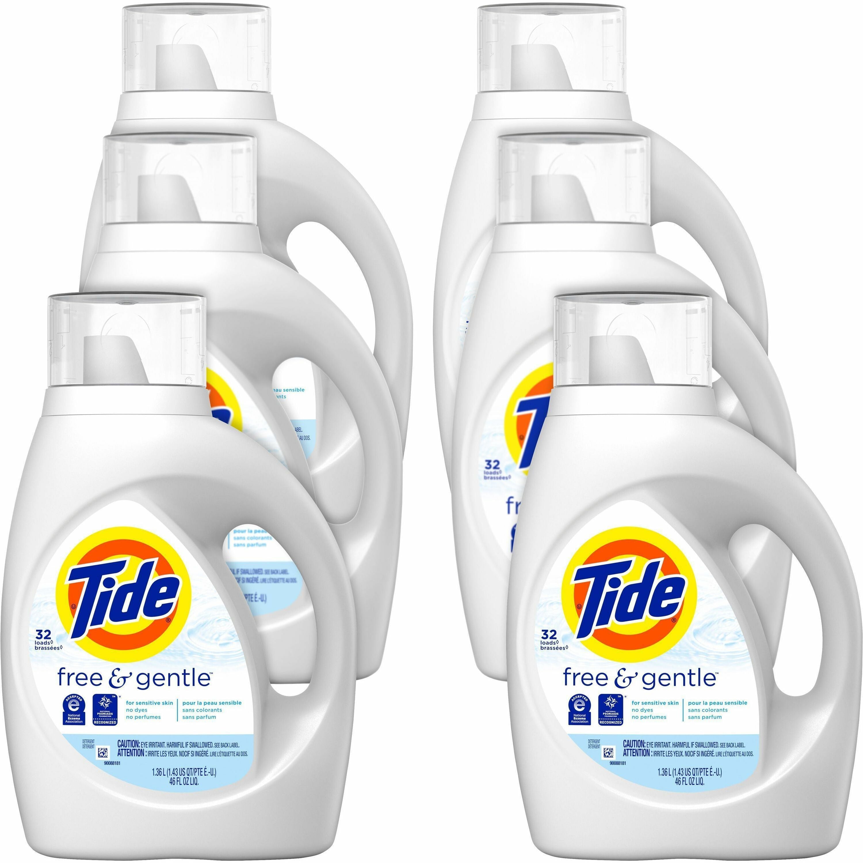 tide-free-&-gentle-detergent-46-fl-oz-14-quart-6-carton-hypoallergenic-dye-free-fragrance-free_pgc41823ct - 1