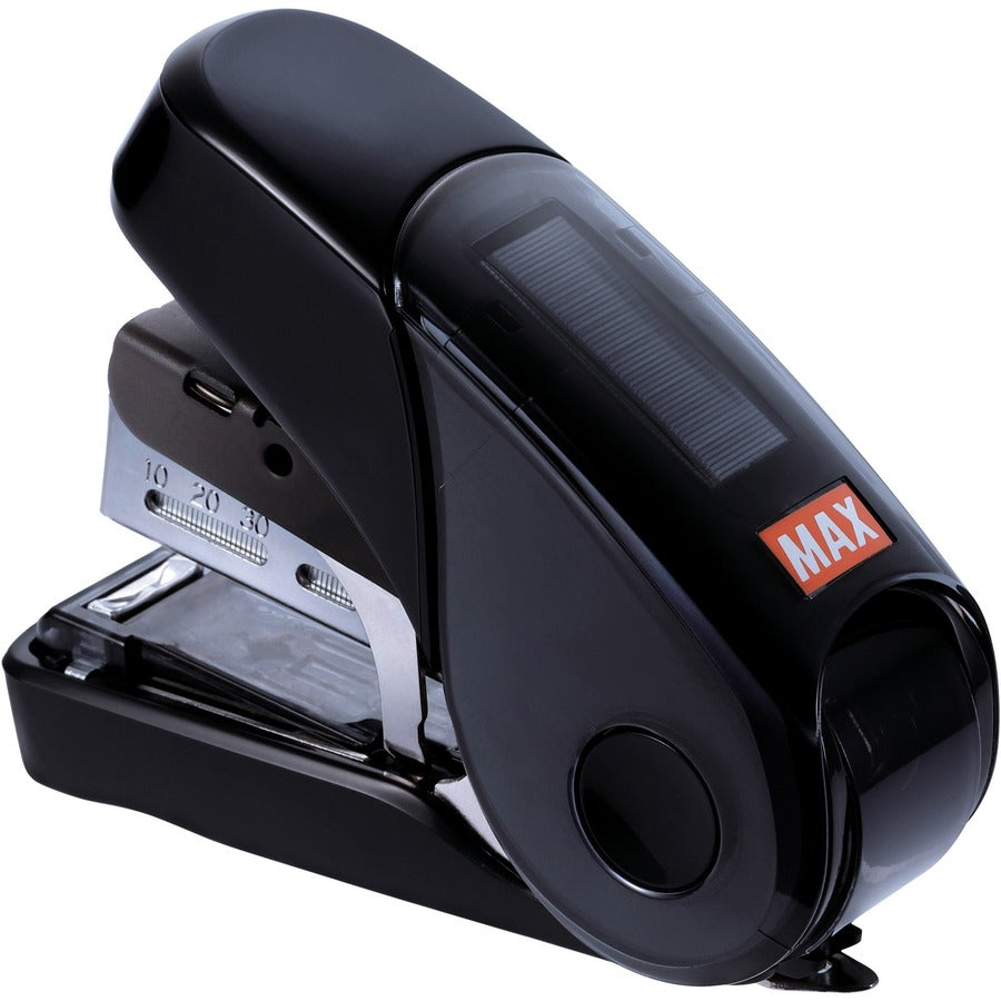 MAX Flat Clinch Mini Stapler - 25 Sheets Capacity - 1 Each - Black